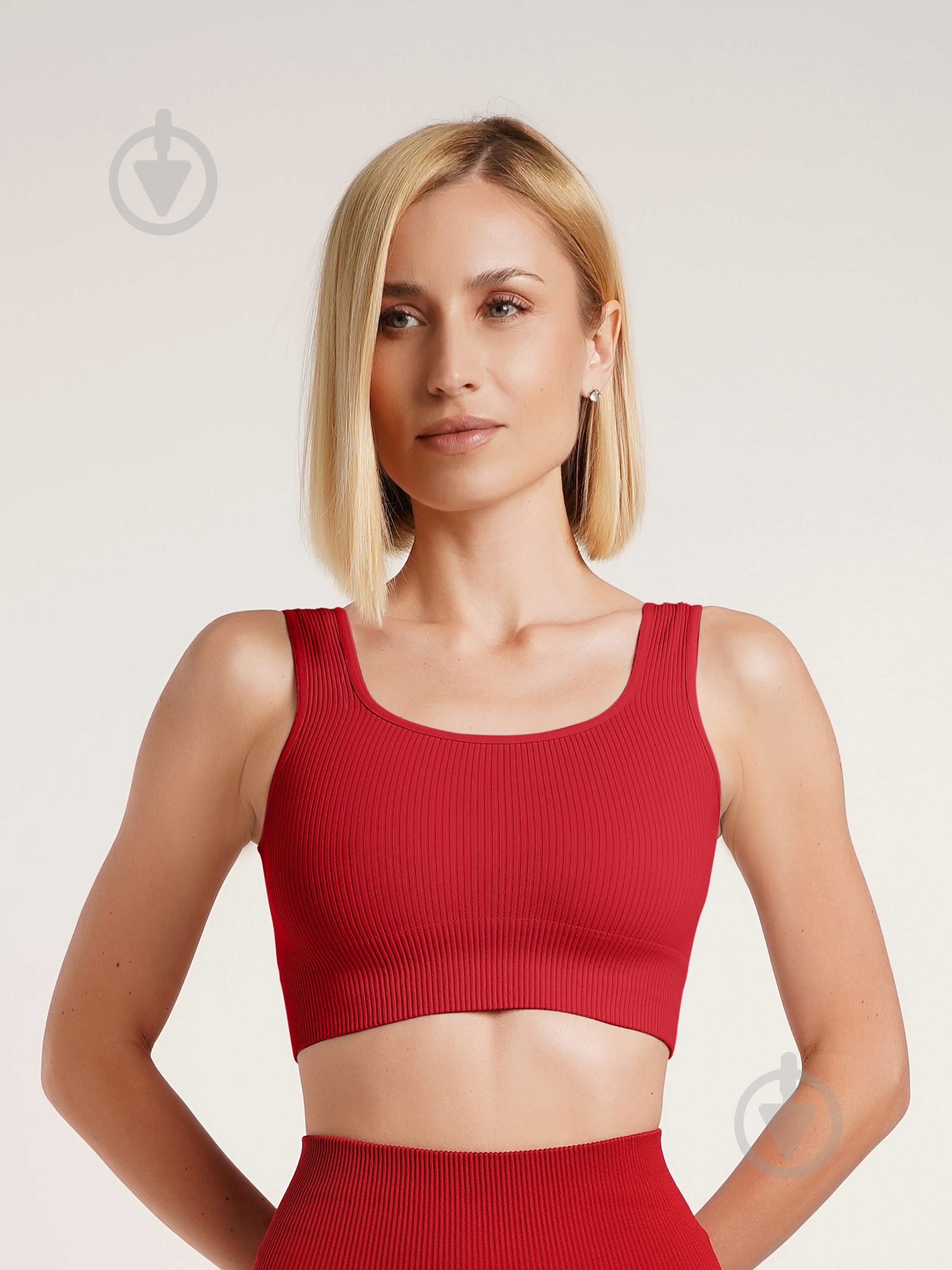 Топ Giulia Top rib р.L/XL красный - фото 1