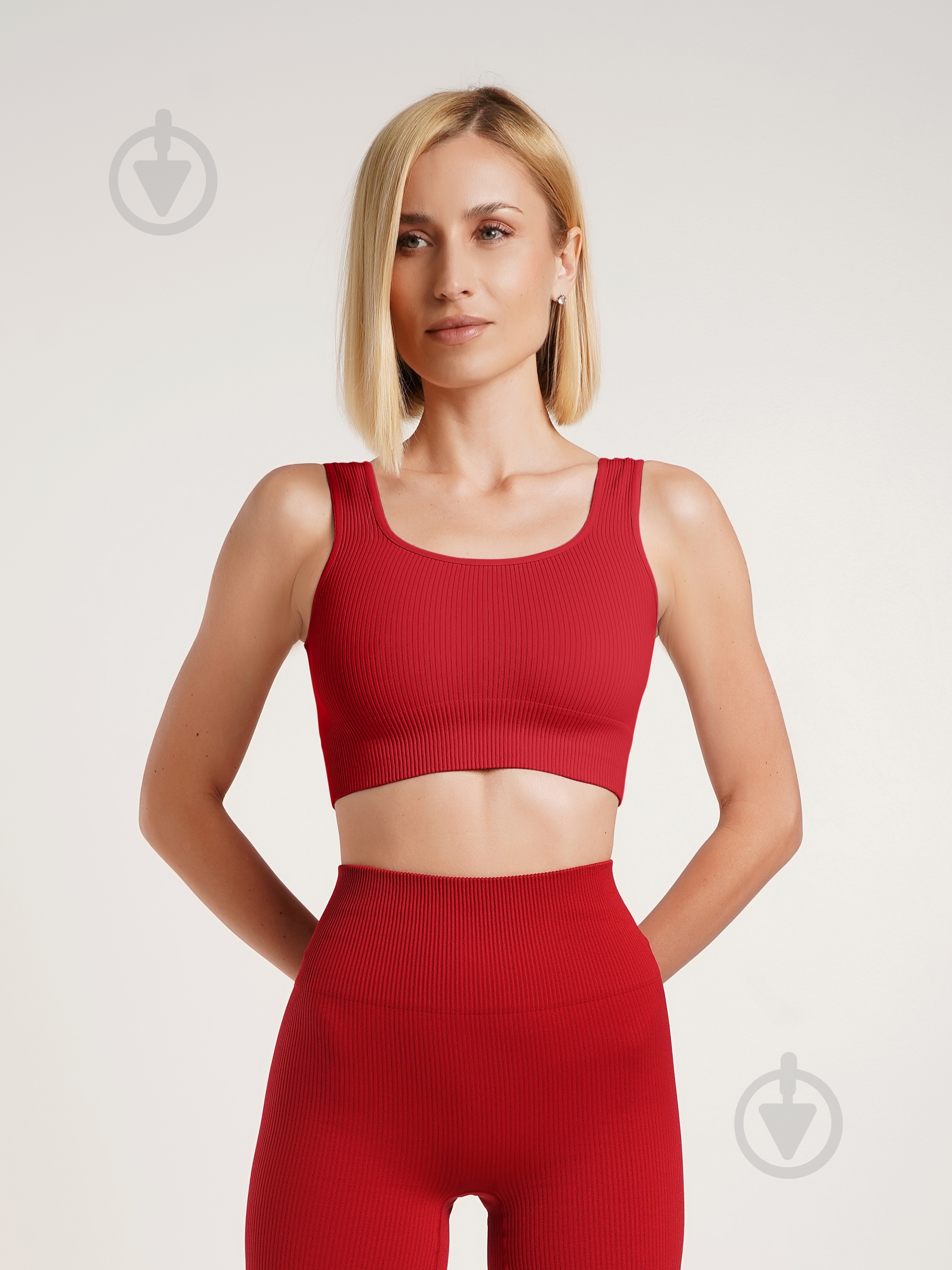 Топ Giulia Top rib р.L/XL красный - фото 3