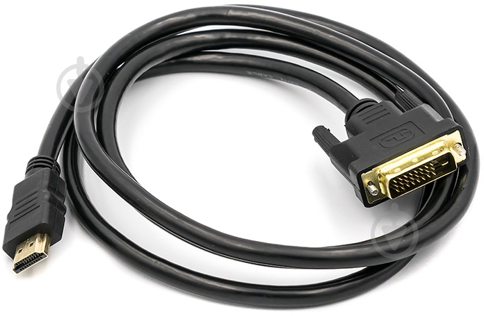 Кабель PowerPlant HDMI – DVI 1.5 м чорний - фото 1