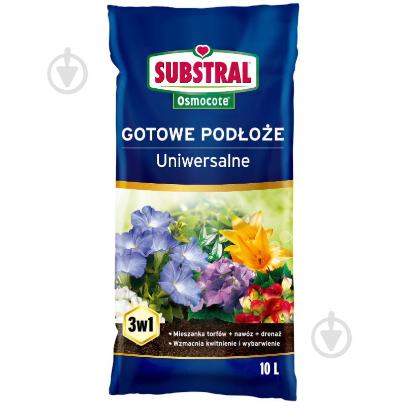 Добриво універсальне Substral Osmocote Торфосуміш 10 л - фото 1 Добриво універсальне Substral Osmocote Торфосуміш 10 л - фото 1