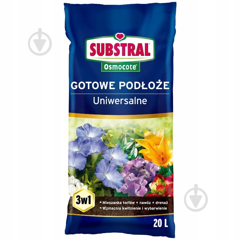 Удобрение универсальное Substral Osmocote Торфосмесь 20 л - фото 1