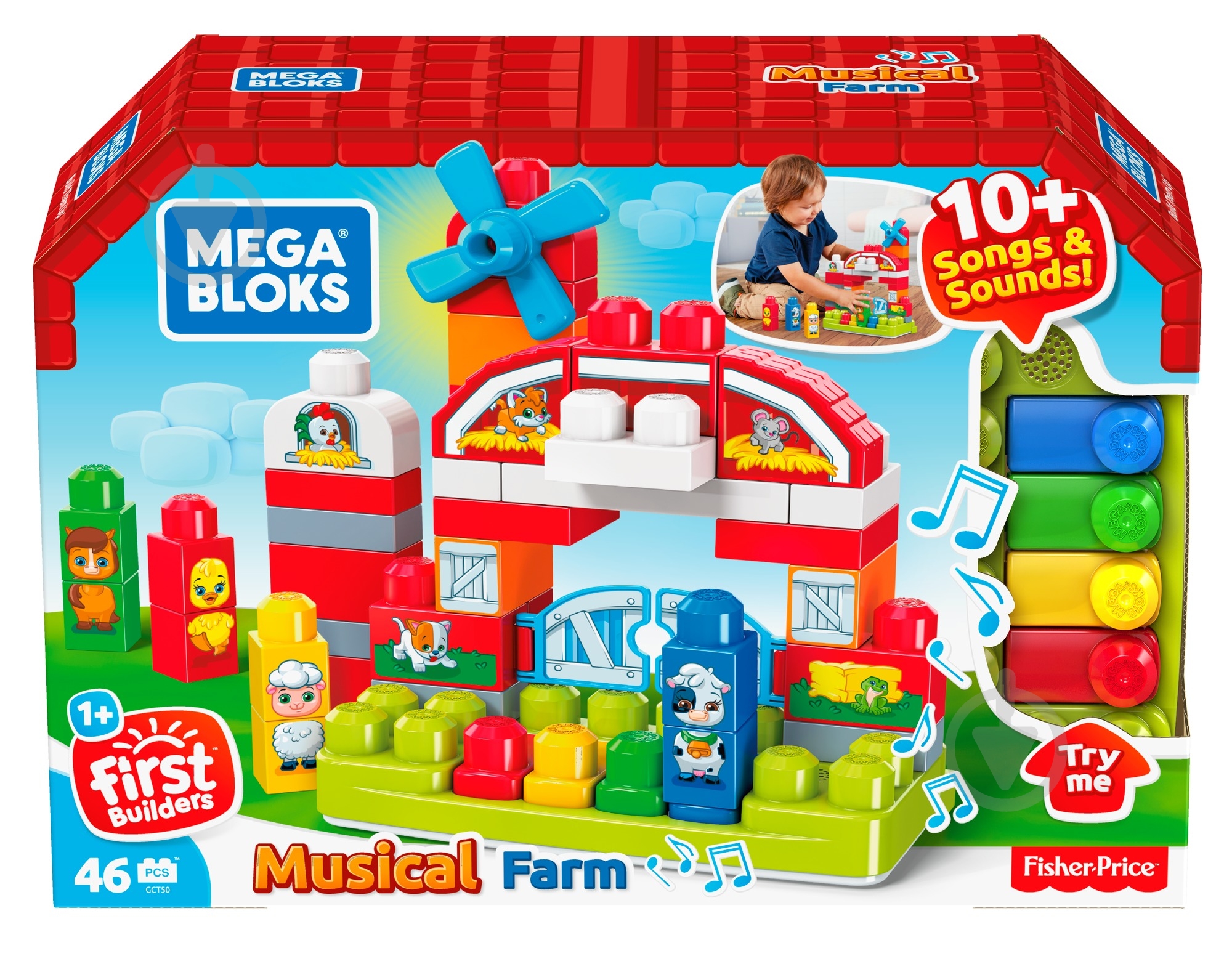 Конструктор Mega Bloks Музикальная ферма GCT50 - фото 1 Конструктор Mega Bloks Музикальная ферма GCT50 - фото 1