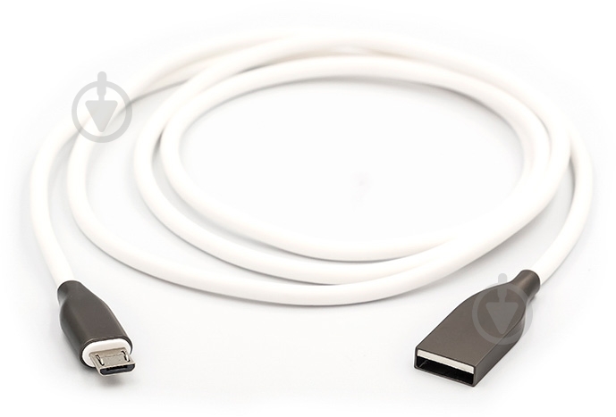 Кабель PowerPlant USB – microUSB 2 м белый - фото 1 Кабель PowerPlant USB – microUSB 2 м белый - фото 1