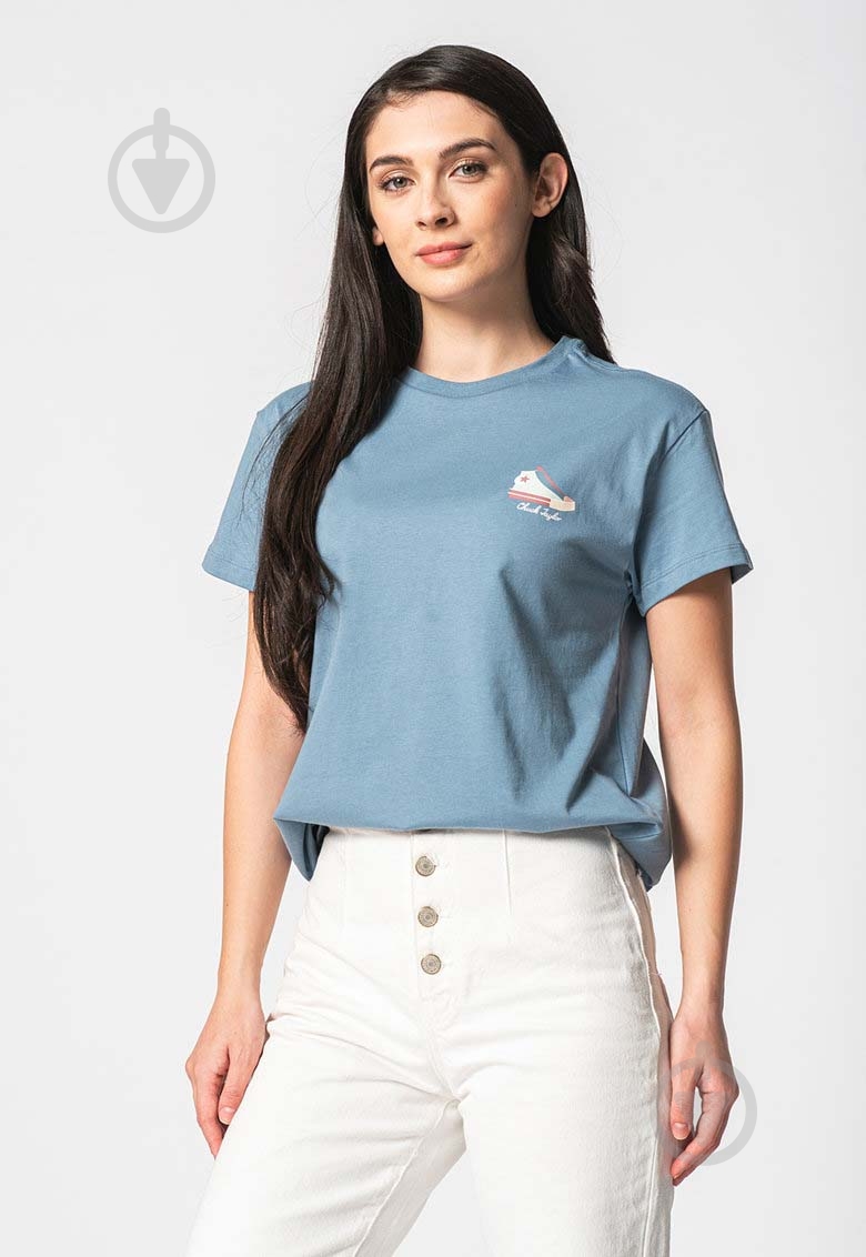 Футболка Converse Relaxed Sneaker Tee 10022975-494 р.XS голубой - фото 1