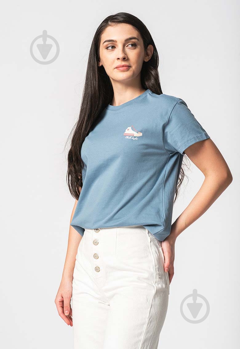 Футболка Converse Relaxed Sneaker Tee 10022975-494 р.XS голубой - фото 2