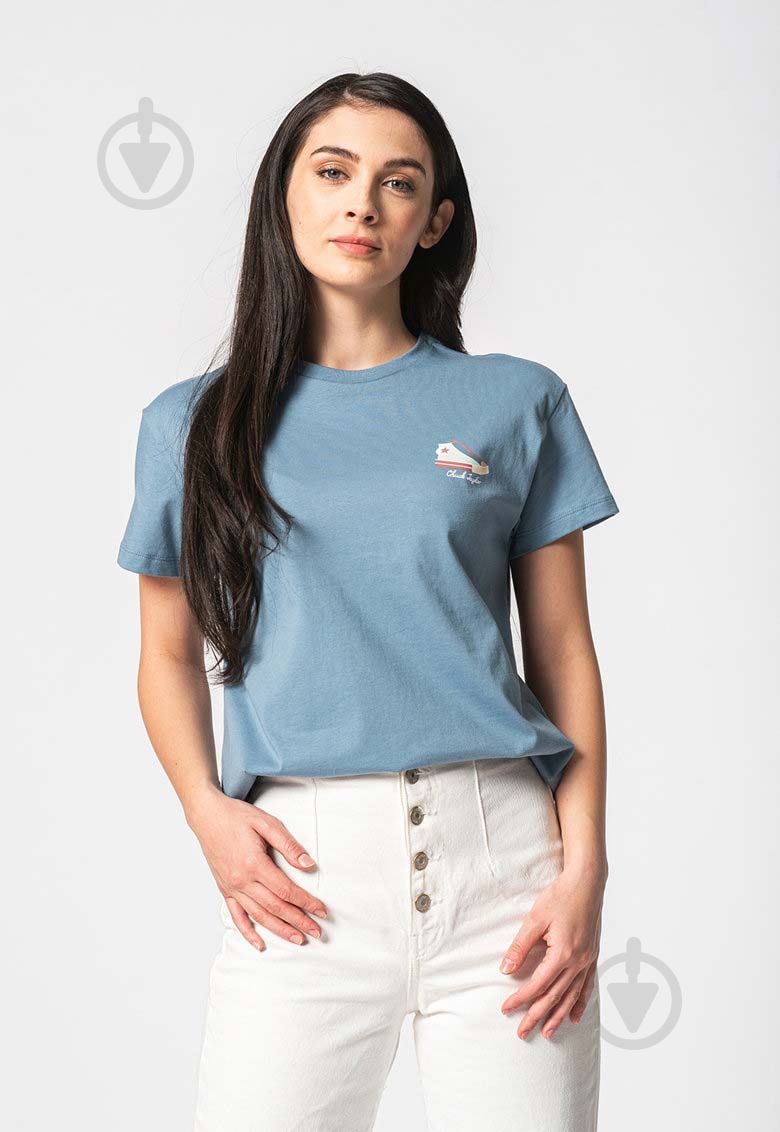 Футболка Converse Relaxed Sneaker Tee 10022975-494 р.XS голубой - фото 3