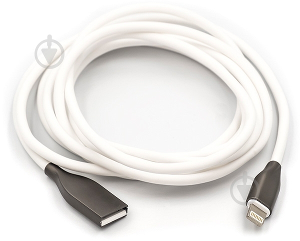 Кабель PowerPlant Lightning – USB 2 м белый - фото 1 Кабель PowerPlant Lightning – USB 2 м белый - фото 1