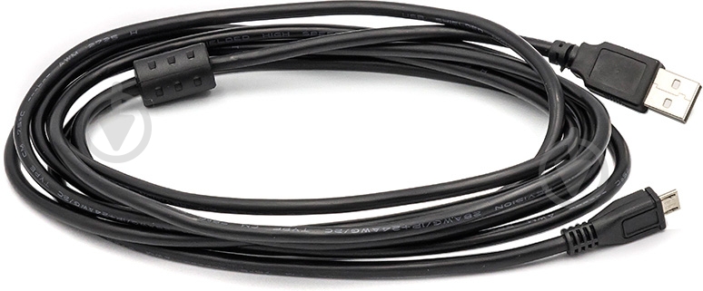 Кабель PowerPlant USB – microUSB 3 м черный - фото 1
