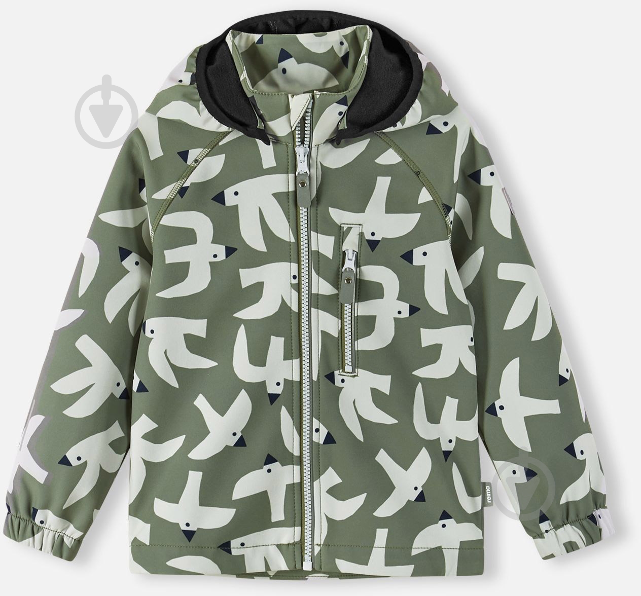 Куртка для мальчиков Reima Softshell Vantti р.110 темно-зеленый 5100009B-8924 - фото 2 Куртка для мальчиков Reima Softshell Vantti р.110 темно-зеленый 5100009B-8924 - фото 2