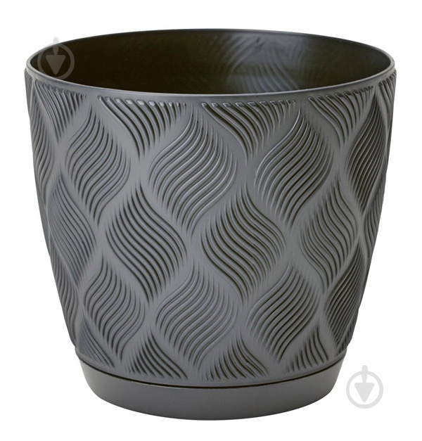 Вазон пластиковый Form-Plastic Флоу d15 см с подставкой круглый 1,7 л антрацит (5015-014) - фото 1 Вазон пластиковый Form-Plastic Флоу d15 см с подставкой круглый 1,7 л антрацит (5015-014) - фото 1