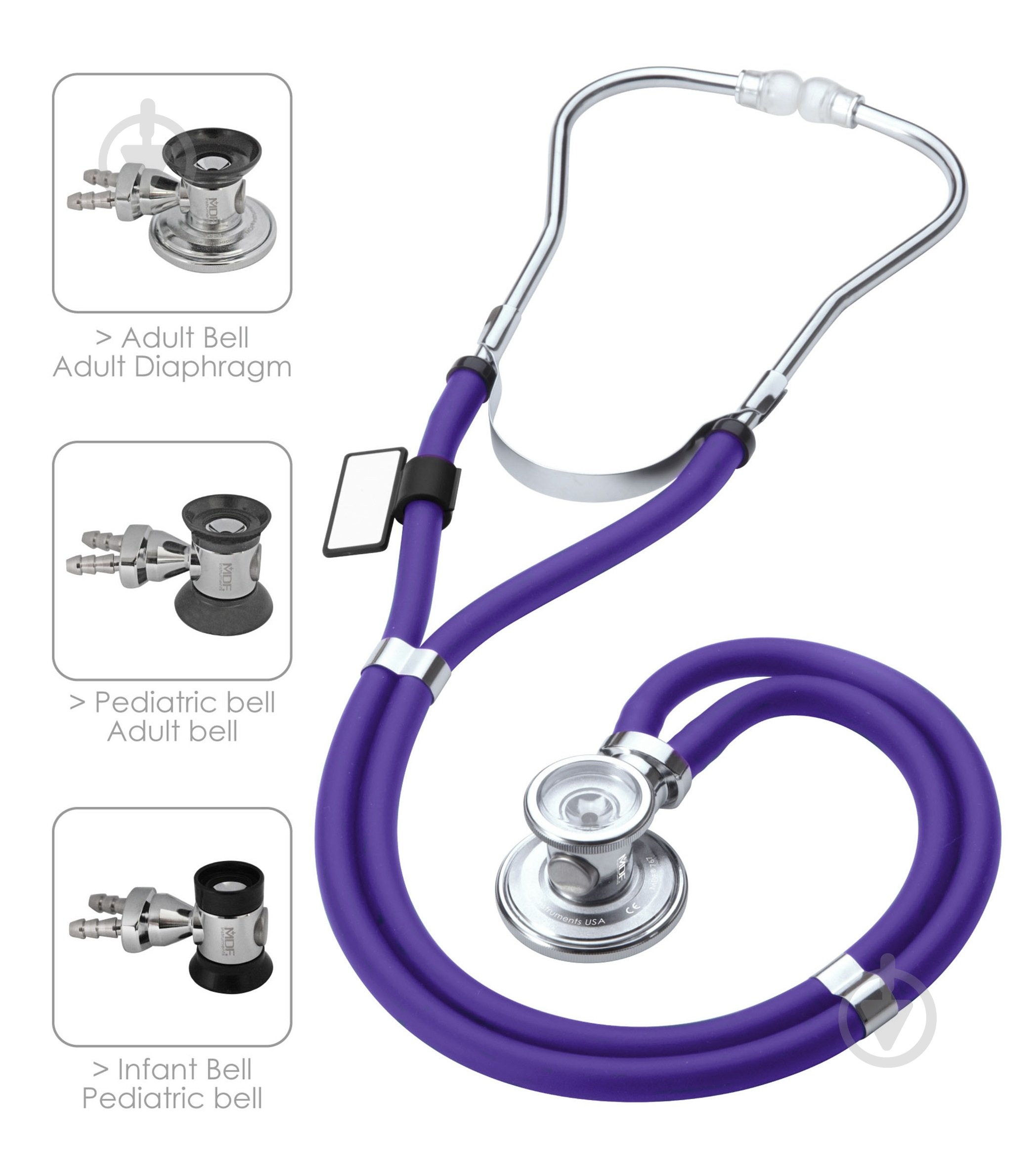 Стетофонедоскоп MDF Sprague Rappaport фиолетовый 767-08 - фото 2 Стетофонедоскоп MDF Sprague Rappaport фиолетовый 767-08 - фото 2