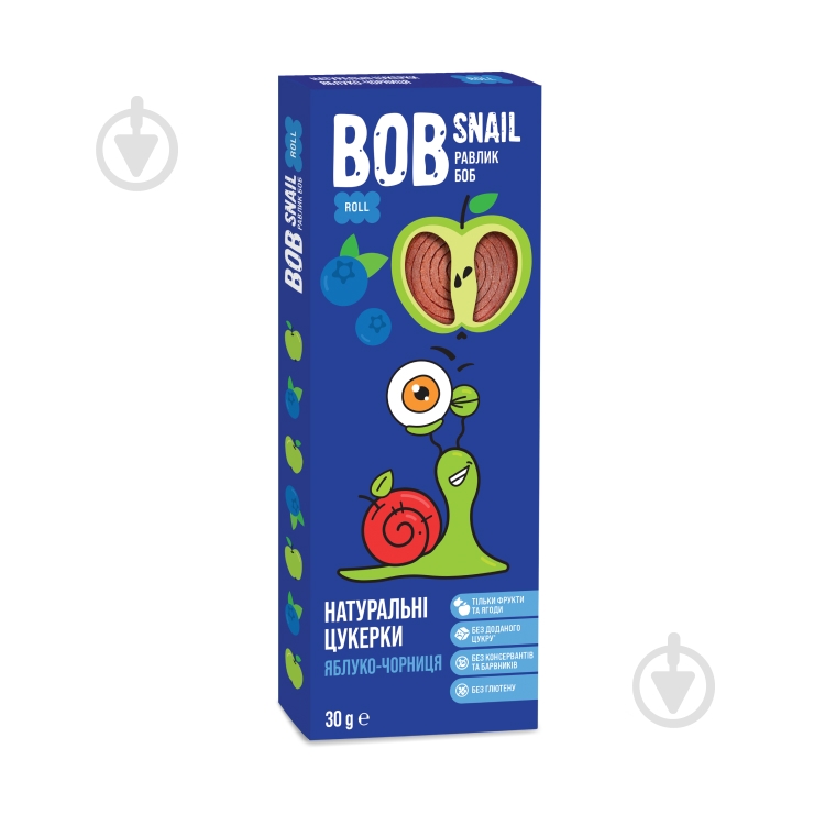 Пастила Bob Snail натуральные яблочно-черничные - фото 1