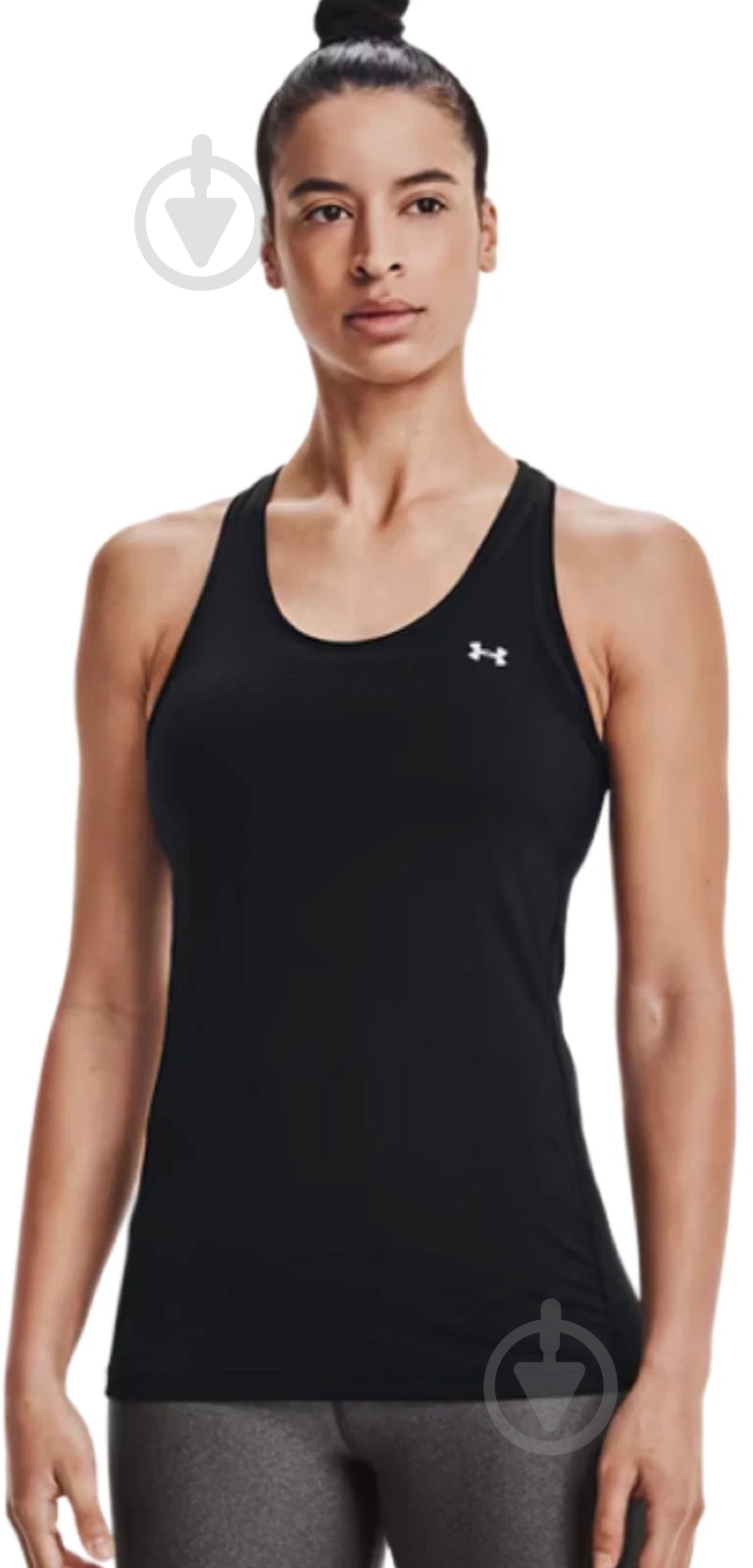 Майка Under Armour 1328962.001/black/silver р.S черный - фото 1