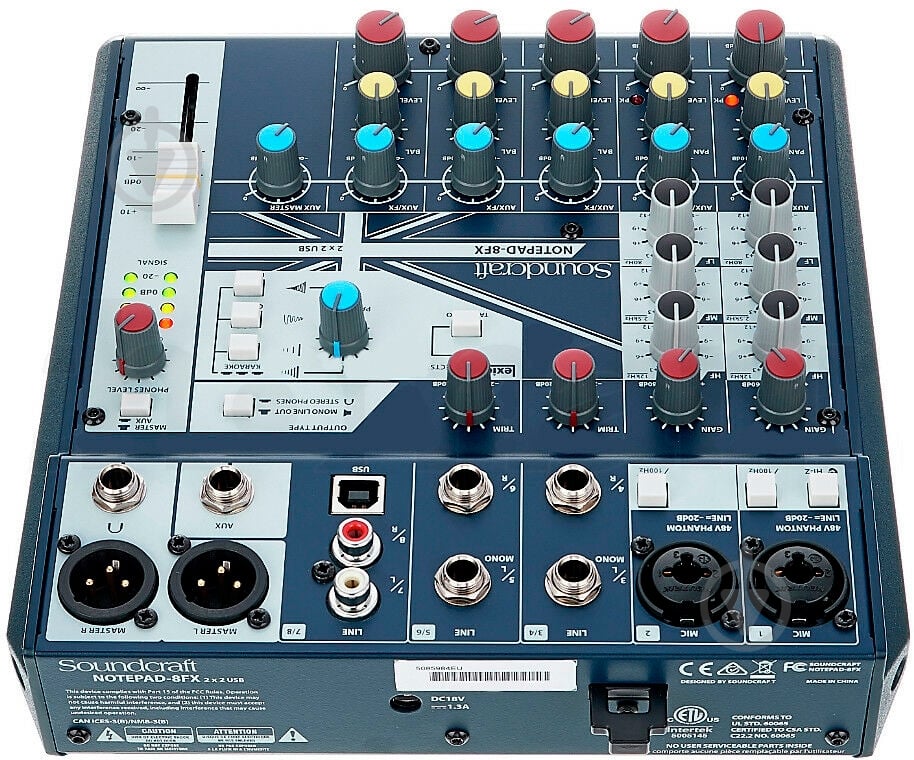 Пульт микшерный Soundcraft NOTEPAD-8FX - фото 6 Пульт микшерный Soundcraft NOTEPAD-8FX - фото 6
