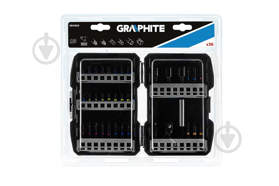 Набір біт GRAPHITE 36 шт. 56H560 - фото 4 Набір біт GRAPHITE 36 шт. 56H560 - фото 4