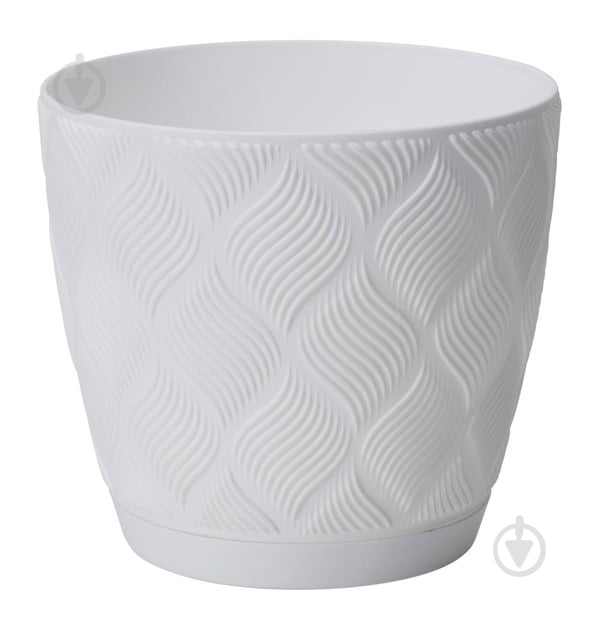 Вазон пластиковый Form-Plastic Флоу с подставкой круглый белый (5025-011) - фото 1 Вазон пластиковый Form-Plastic Флоу с подставкой круглый белый (5025-011) - фото 1