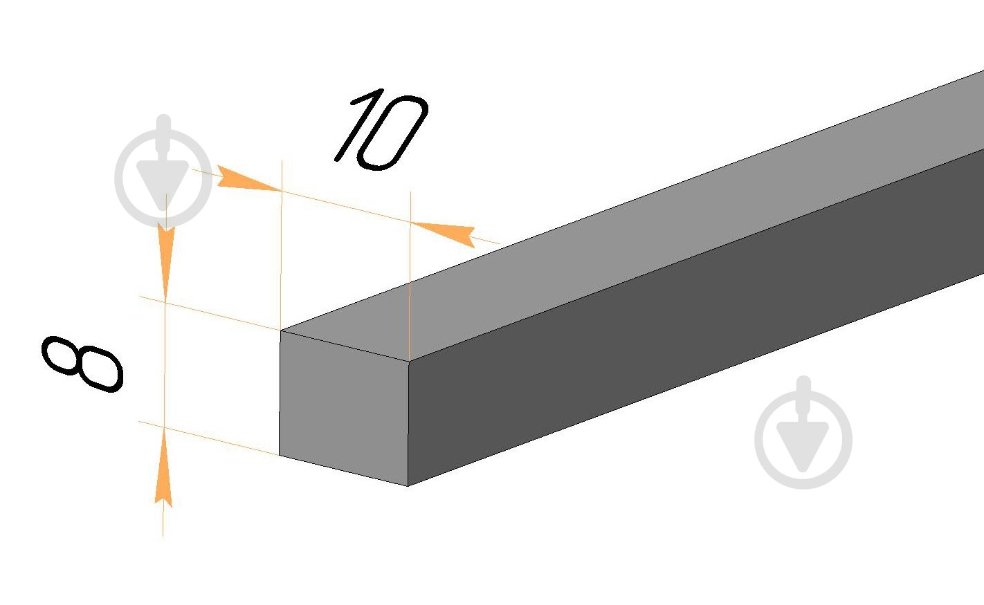 Профиль кладочный 2 м черный - фото 2