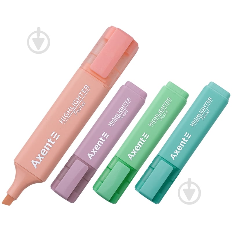 Набір маркерів текстових Axent Highlighter з 4х пастельних кольорів 2537-A 2537-80-A - фото 1 Набір маркерів текстових Axent Highlighter з 4х пастельних кольорів 2537-A 2537-80-A - фото 1