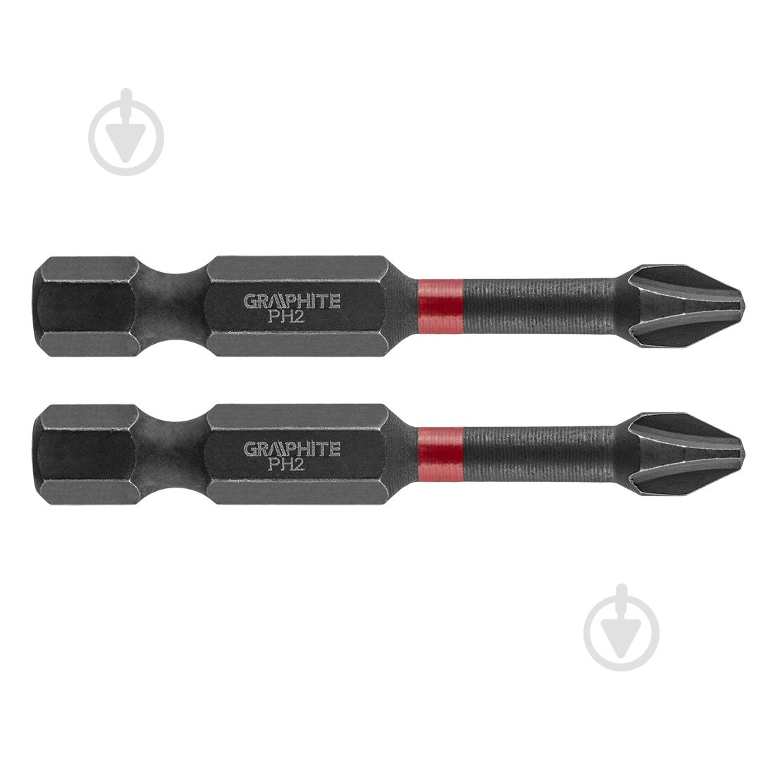 Бита GRAPHITE PH2 х 50 мм 2 шт. 56H519 - фото 1 Бита GRAPHITE PH2 х 50 мм 2 шт. 56H519 - фото 1