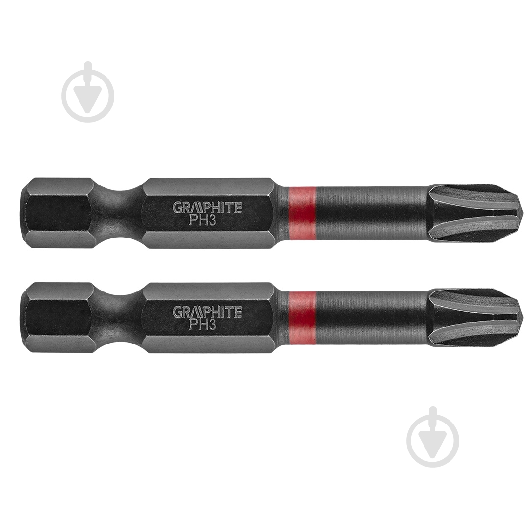 Бита GRAPHITE PH3 х 50 мм 2 шт. 56H520 - фото 1 Бита GRAPHITE PH3 х 50 мм 2 шт. 56H520 - фото 1