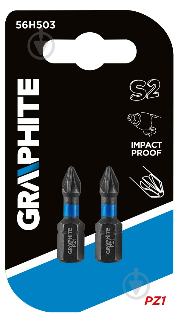 Бита GRAPHITE PZ1 х 25 мм 2 шт. 56H503 - фото 2