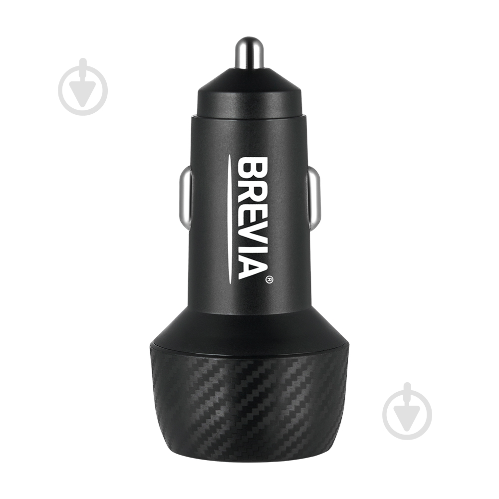 Зарядний пристрій — адаптер прикурювача-USB Brevia ePower Dual Carbon 48W 1xUSB-C+1xUSB-A 46048CUB - фото 4