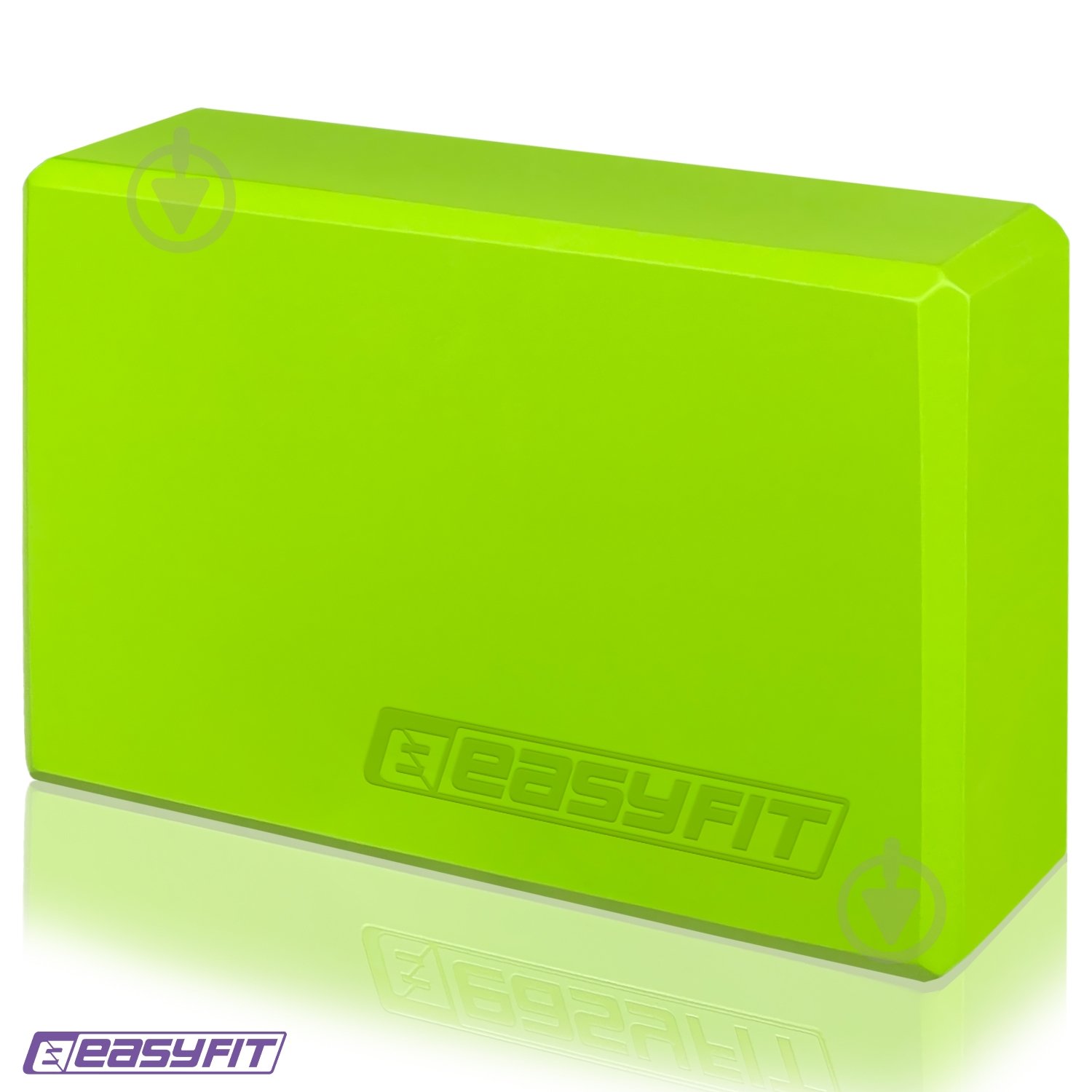 Блок для йоги EasyFit EF-1818 зеленый - фото 2