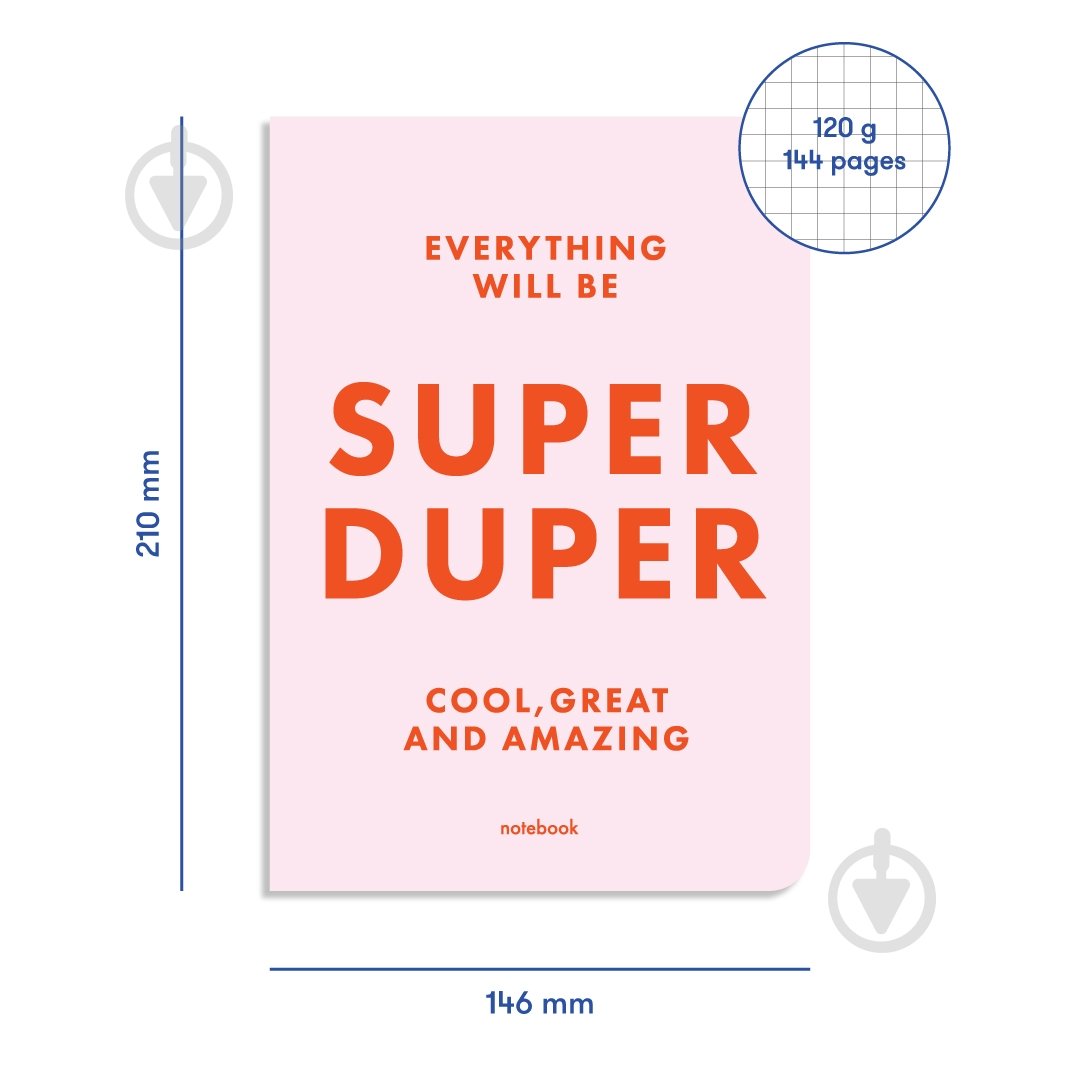Блокнот SUPER DUPER розовый Orner - фото 2
