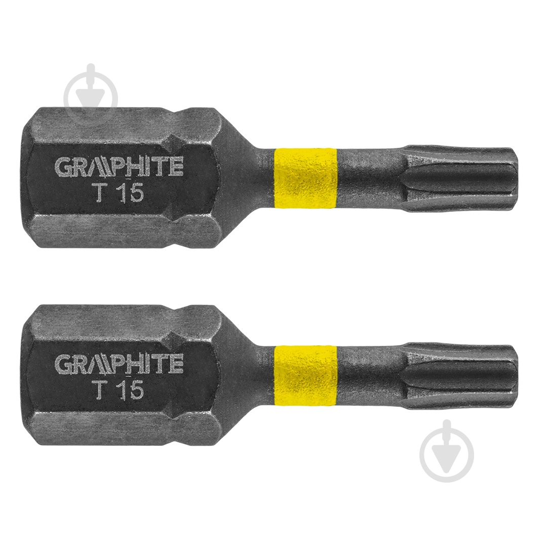 Бита GRAPHITE ТХ15 х 25 мм 2 шт. 56H512 - фото 1 Бита GRAPHITE ТХ15 х 25 мм 2 шт. 56H512 - фото 1