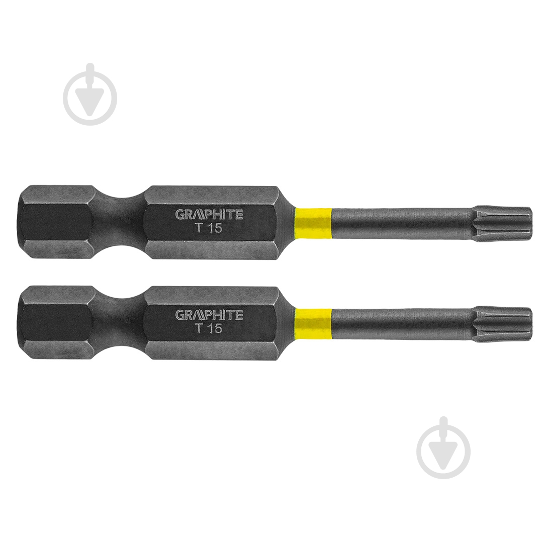 Бита GRAPHITE ТХ15 х 50 мм 2 шт. 56H524 - фото 1 Бита GRAPHITE ТХ15 х 50 мм 2 шт. 56H524 - фото 1