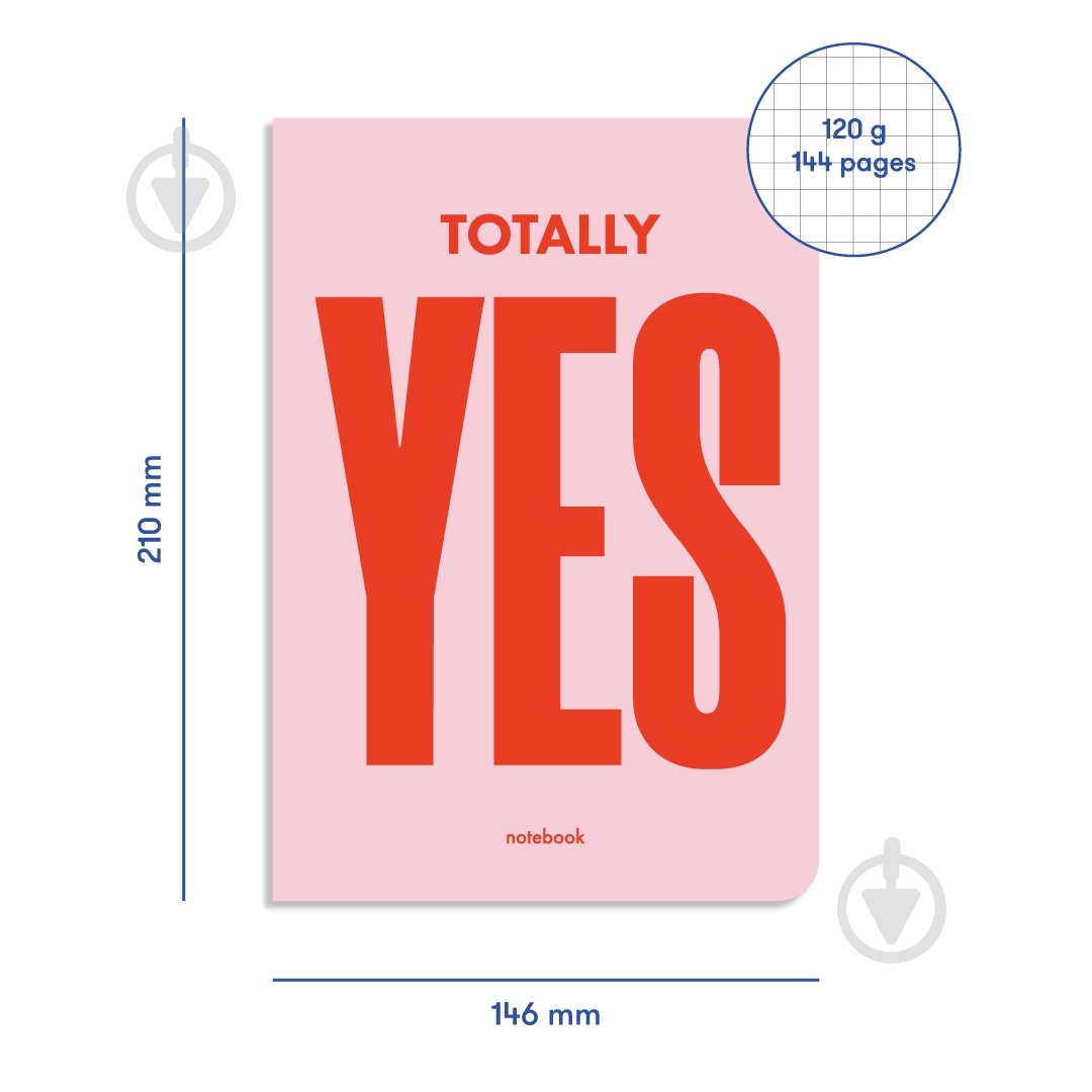 Блокнот Totally YES розовый Orner - фото 2 Блокнот Totally YES розовый Orner - фото 2