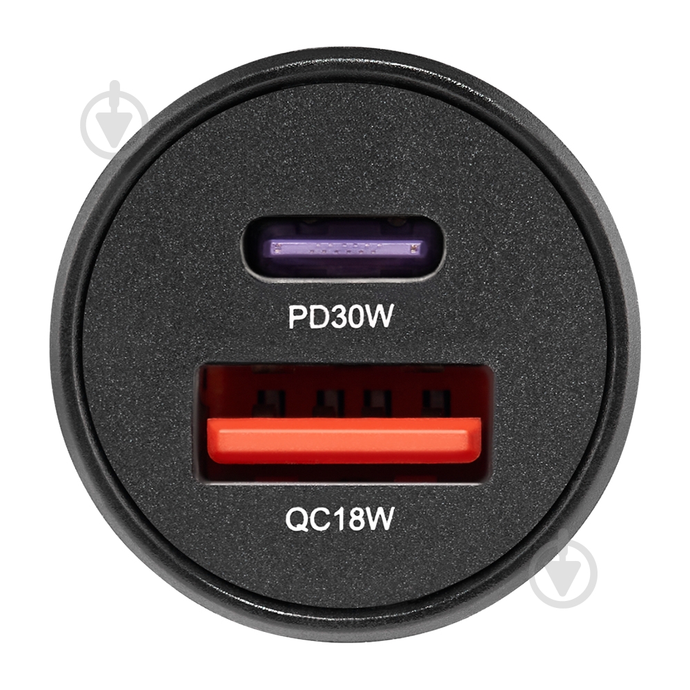 Зарядний пристрій — адаптер прикурювача-USB Brevia ePower DualCharge 48W CAB1xUSB-C+1xUSB-A, чорний 46348CAB - фото 4