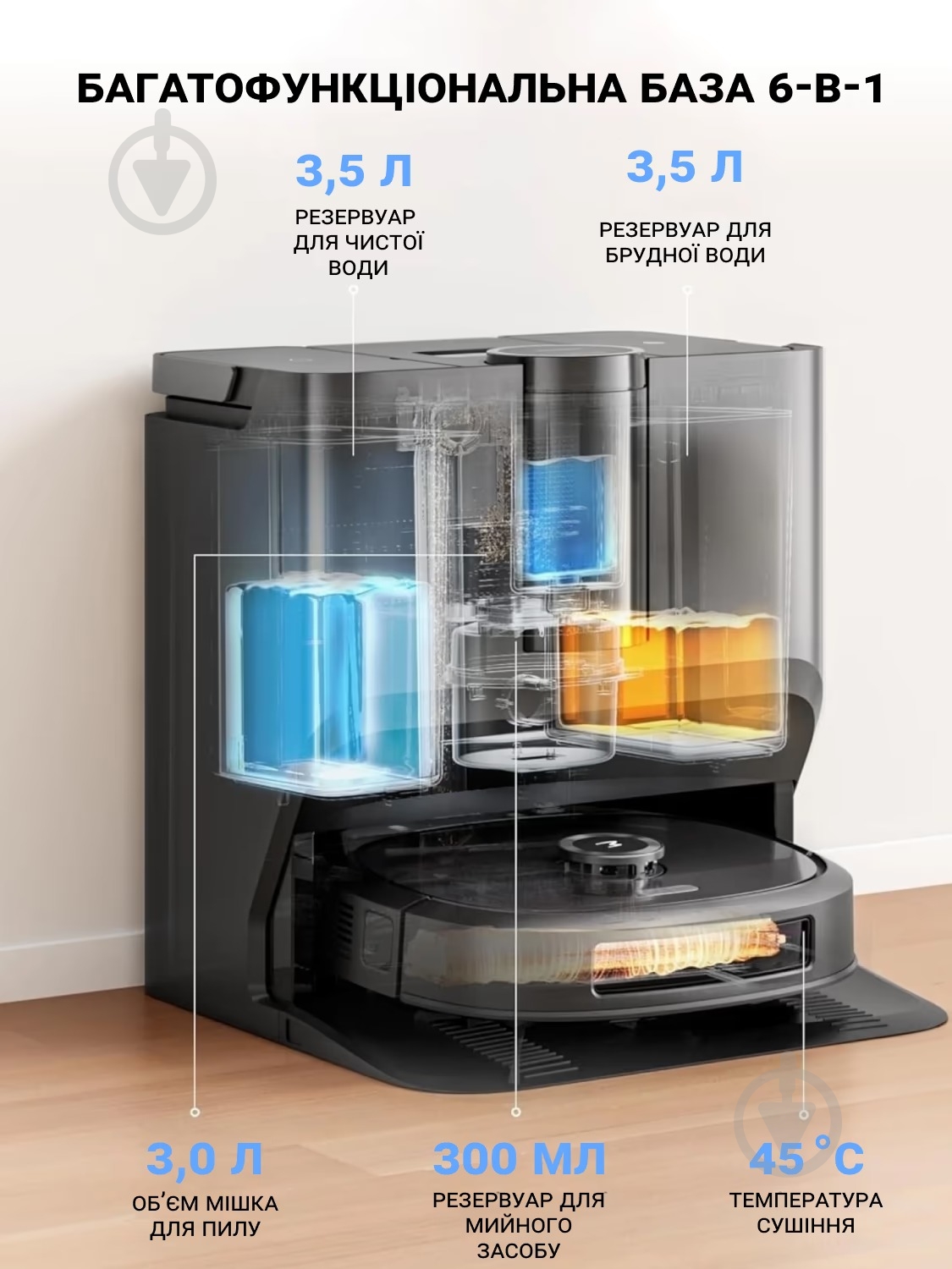 Робот-пылесос моющий Eureka J20 black - фото 7 Робот-пылесос моющий Eureka J20 black - фото 7