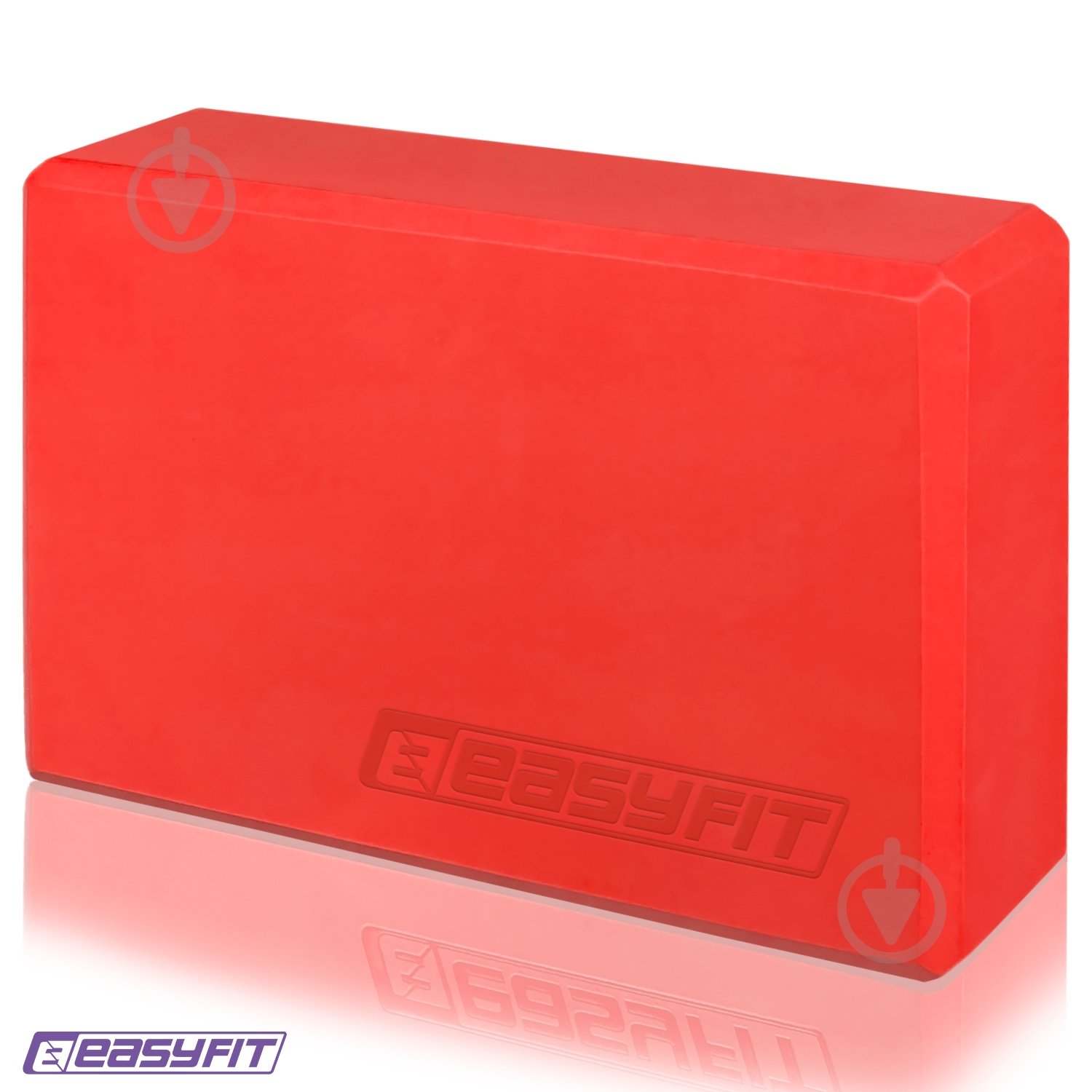 Блок для йоги EasyFit EF-1818 красный - фото 2