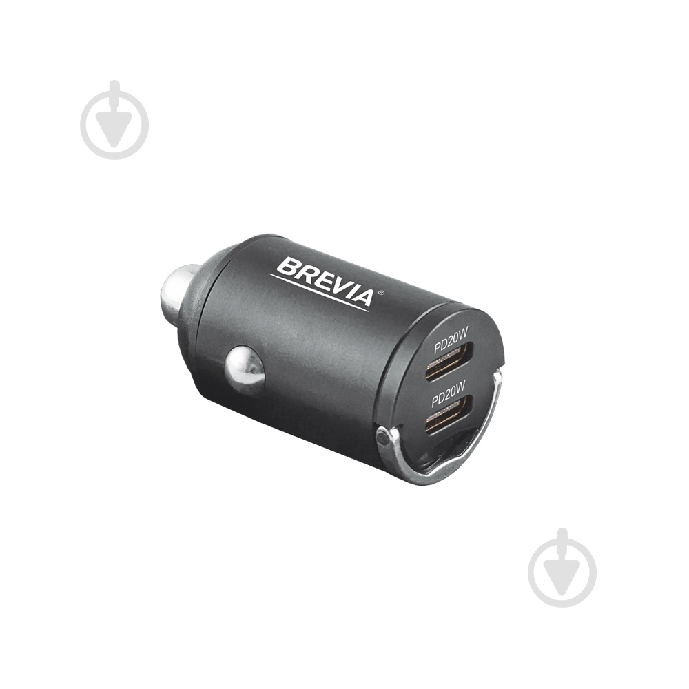 Зарядное устройство — адаптер прикуривателя-USB Brevia ePower NanoMetal 40W 2xUSB-C черный 46040DCMB - фото 1 Зарядное устройство — адаптер прикуривателя-USB Brevia ePower NanoMetal 40W 2xUSB-C черный 46040DCMB - фото 1