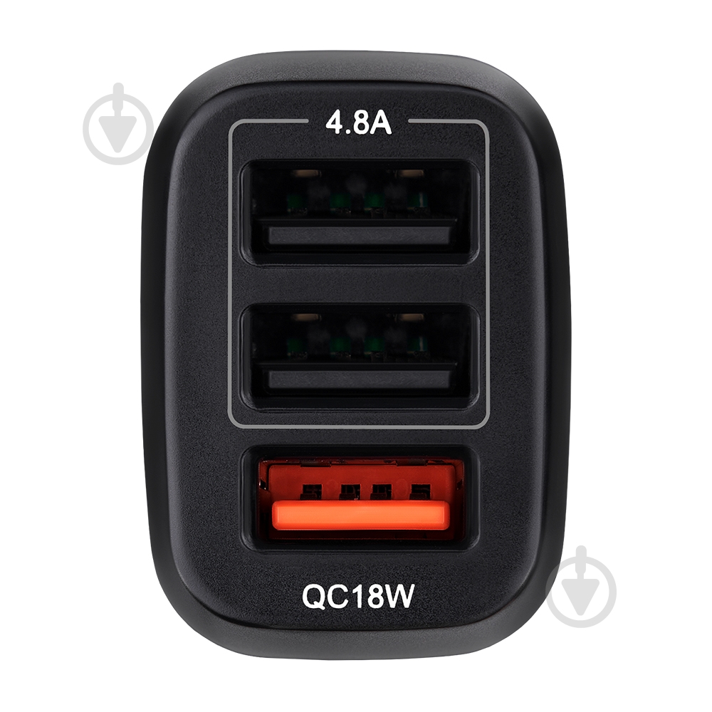 Зарядное устройство — адаптер прикуривателя-USB Brevia ePower TriDrive 42W 3xUSB-A черный 46042TUB - фото 4