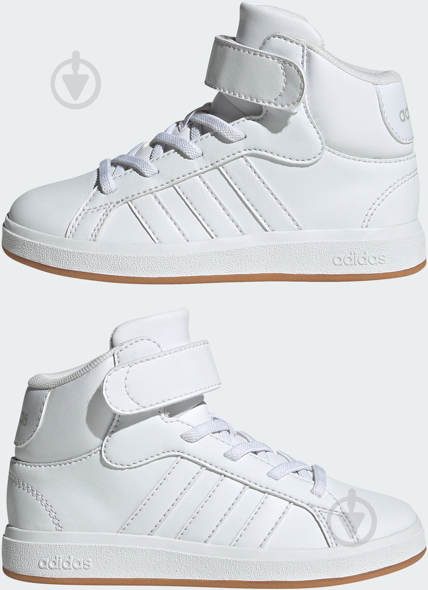 Кросівки дитячі демісезонні Adidas Grand Court Mid K JR0803 р.35,5 білі - фото 5 Кросівки дитячі демісезонні Adidas Grand Court Mid K JR0803 р.35,5 білі - фото 5