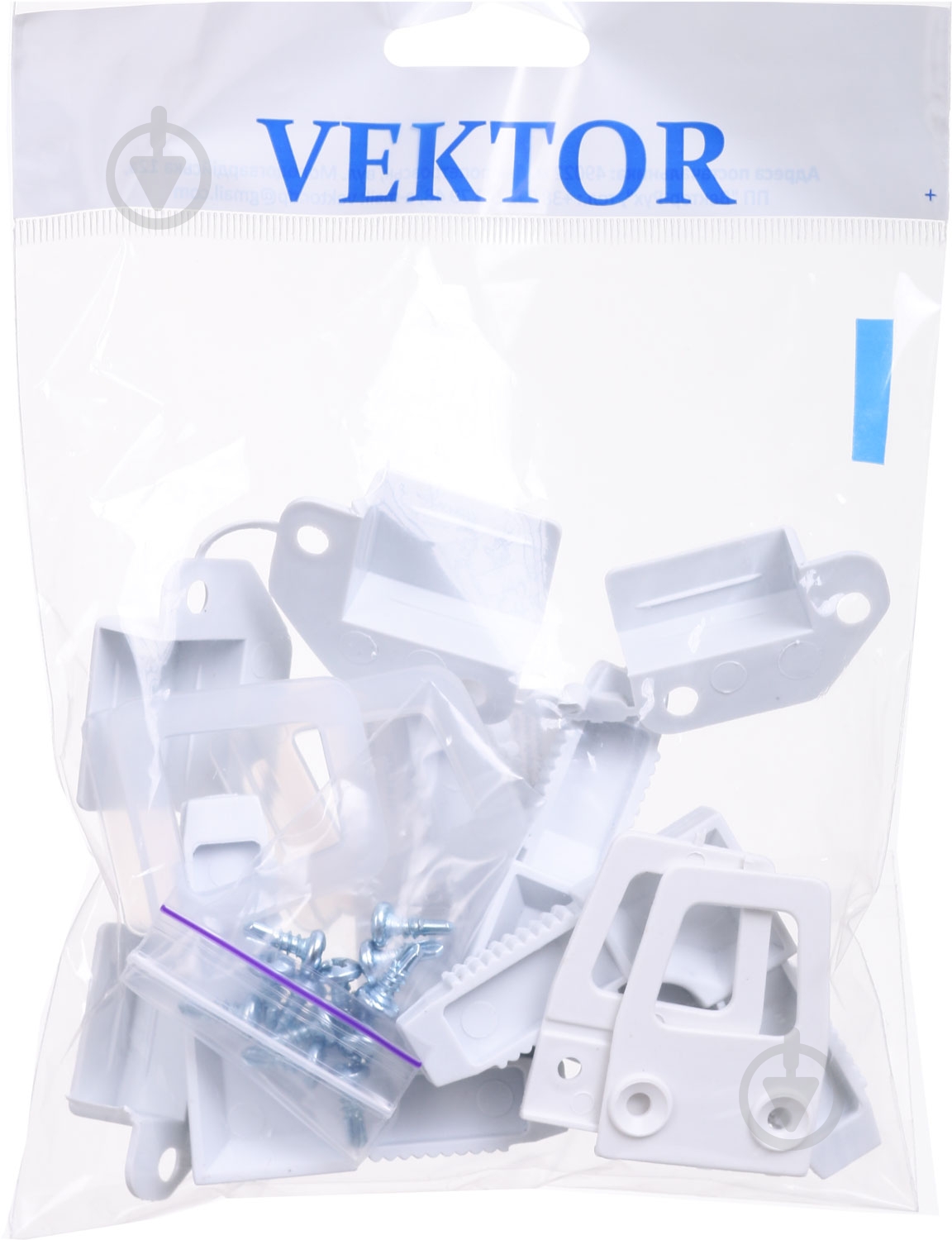 Комплект креплений для внешней москитной сетки Vektor белый - фото 7