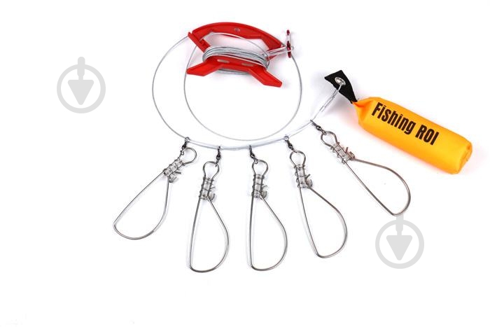 Кукан Fishing ROI З ПОПЛАВЦЕМ 5 ГАЧКІВ - фото 1 Кукан Fishing ROI З ПОПЛАВЦЕМ 5 ГАЧКІВ - фото 1