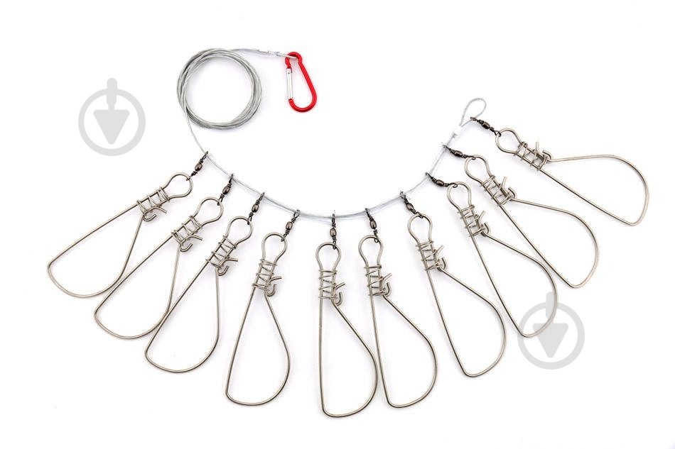 Кукан Fishing ROI НА ТРОСІ 10 ГАЧКІВ - фото 1