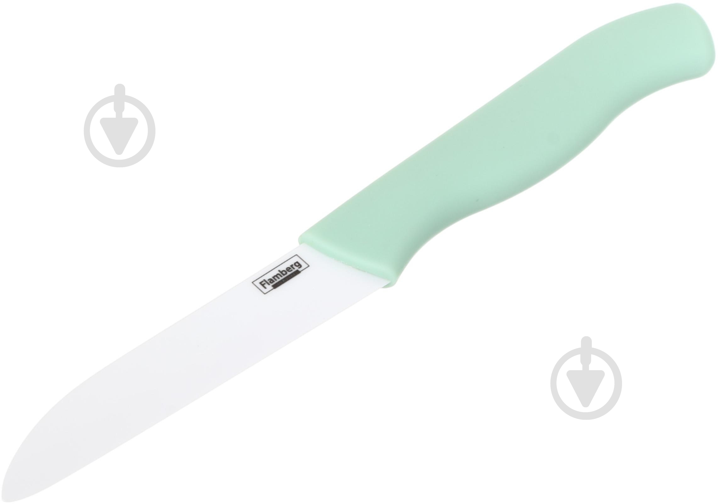 Набір ножів Smart Kitchen by Flamberg 2 шт + овочерізка зелений - фото 4