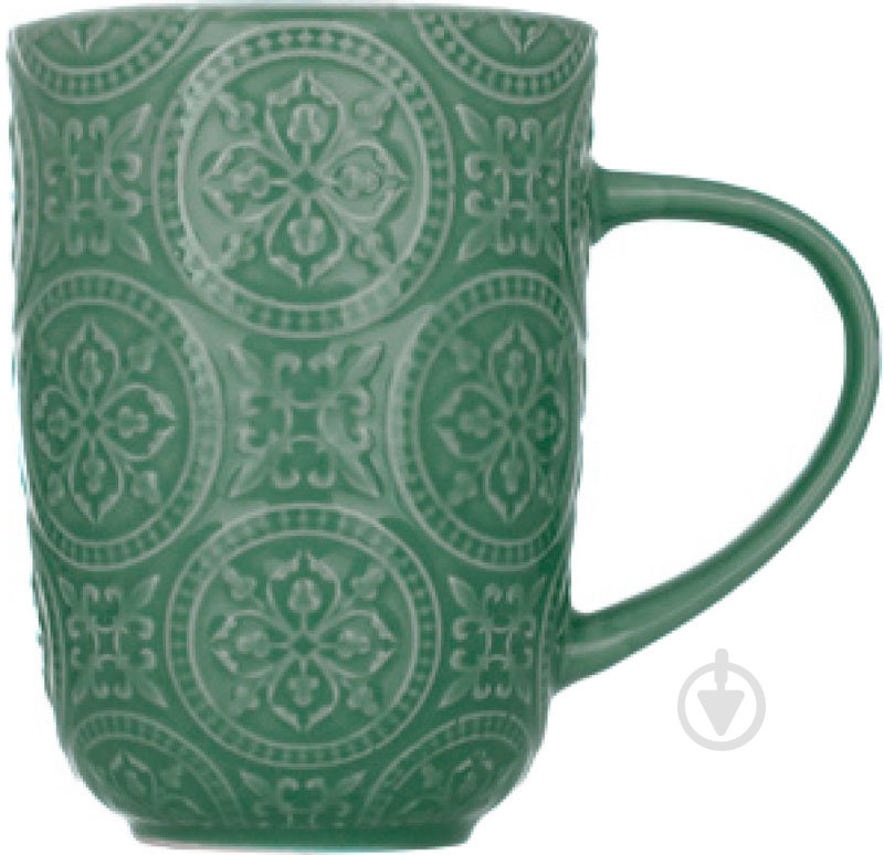 Чашка Limited Edition Pattern 410 мл темно-зеленая 18478G - фото 1