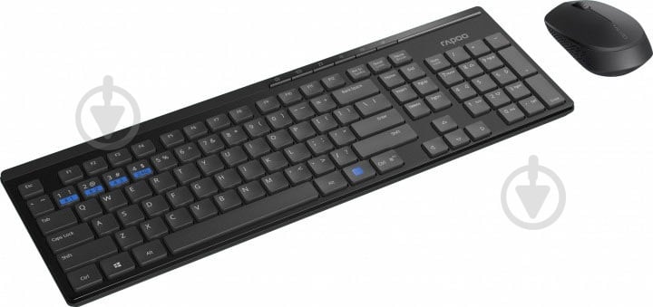 Комплект клавиатура и мышь RAPOO Wireless 8100M Black - фото 2