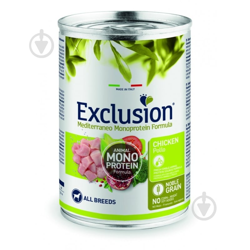 Консерва для дорослих собак для усіх порід Exclusion Adult Chicken All Breed (курка) 400 г - фото 1