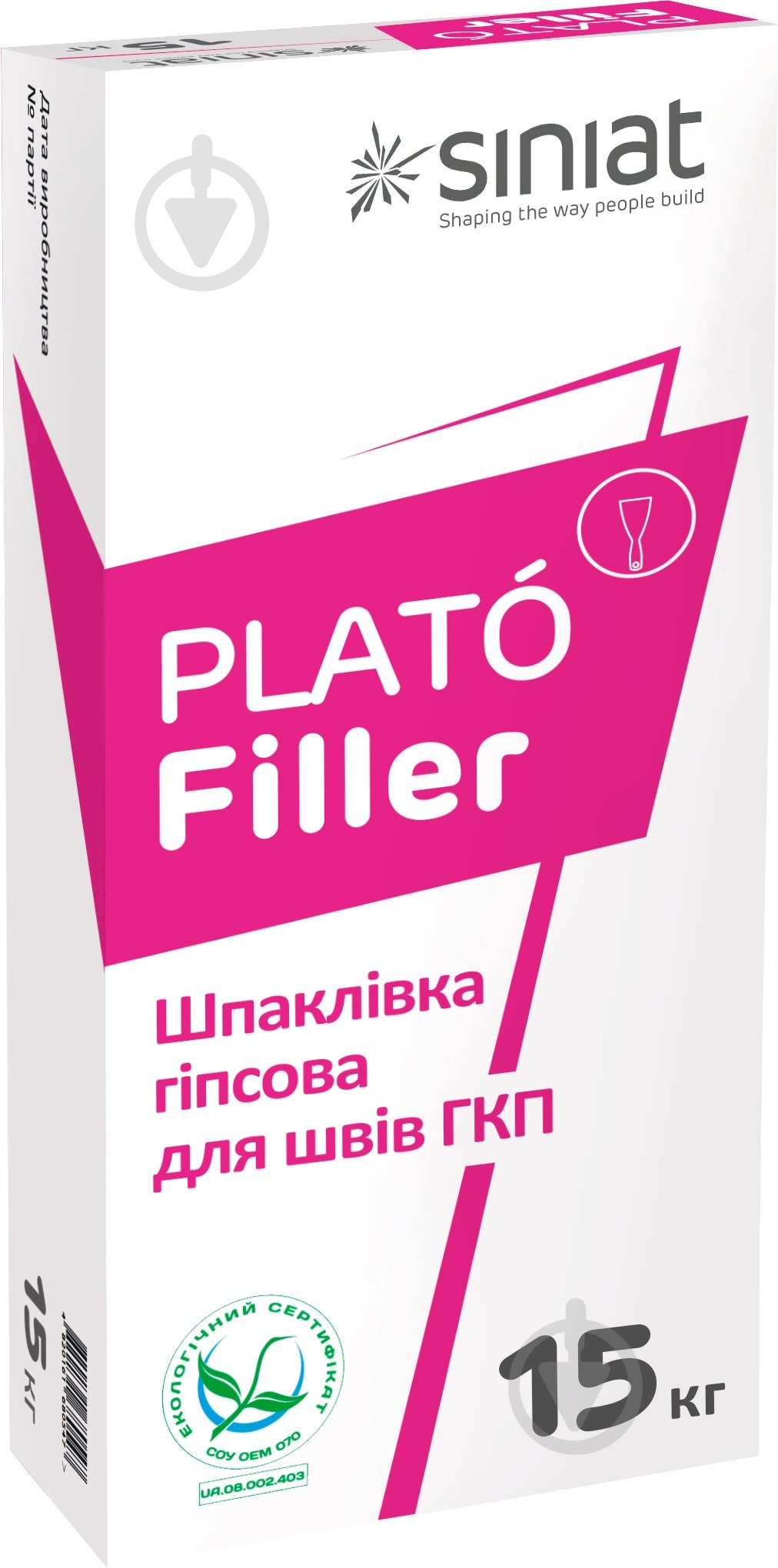 Шпаклівка Siniat Filler для швів ГКП 15 кг - фото 1
