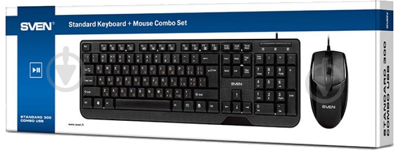 Комплект клавиатура и мышь Sven KB-S330C Black USB - фото 2