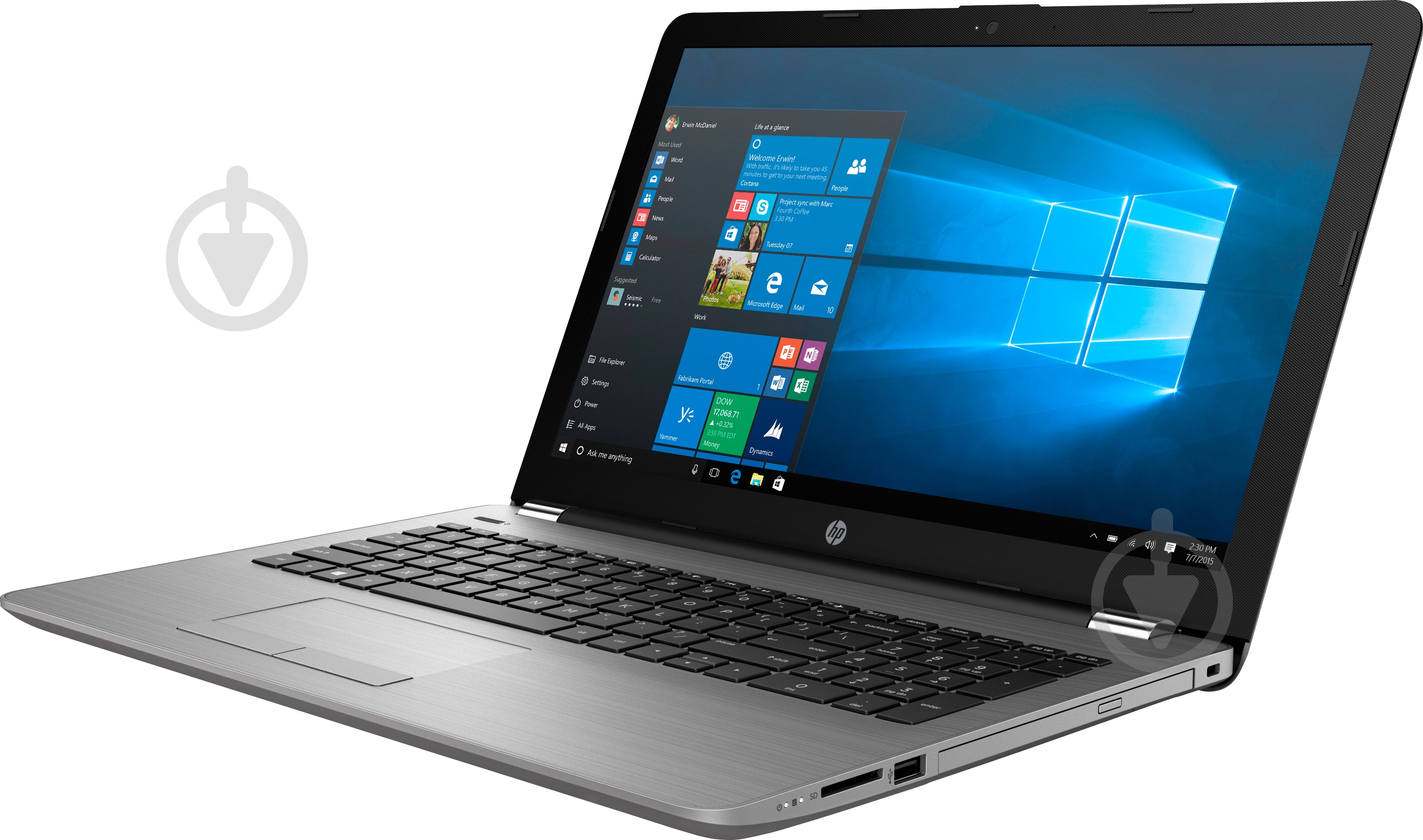 Ноутбук HP 250 G6 15,6" (4BD23ES) silver - фото 3