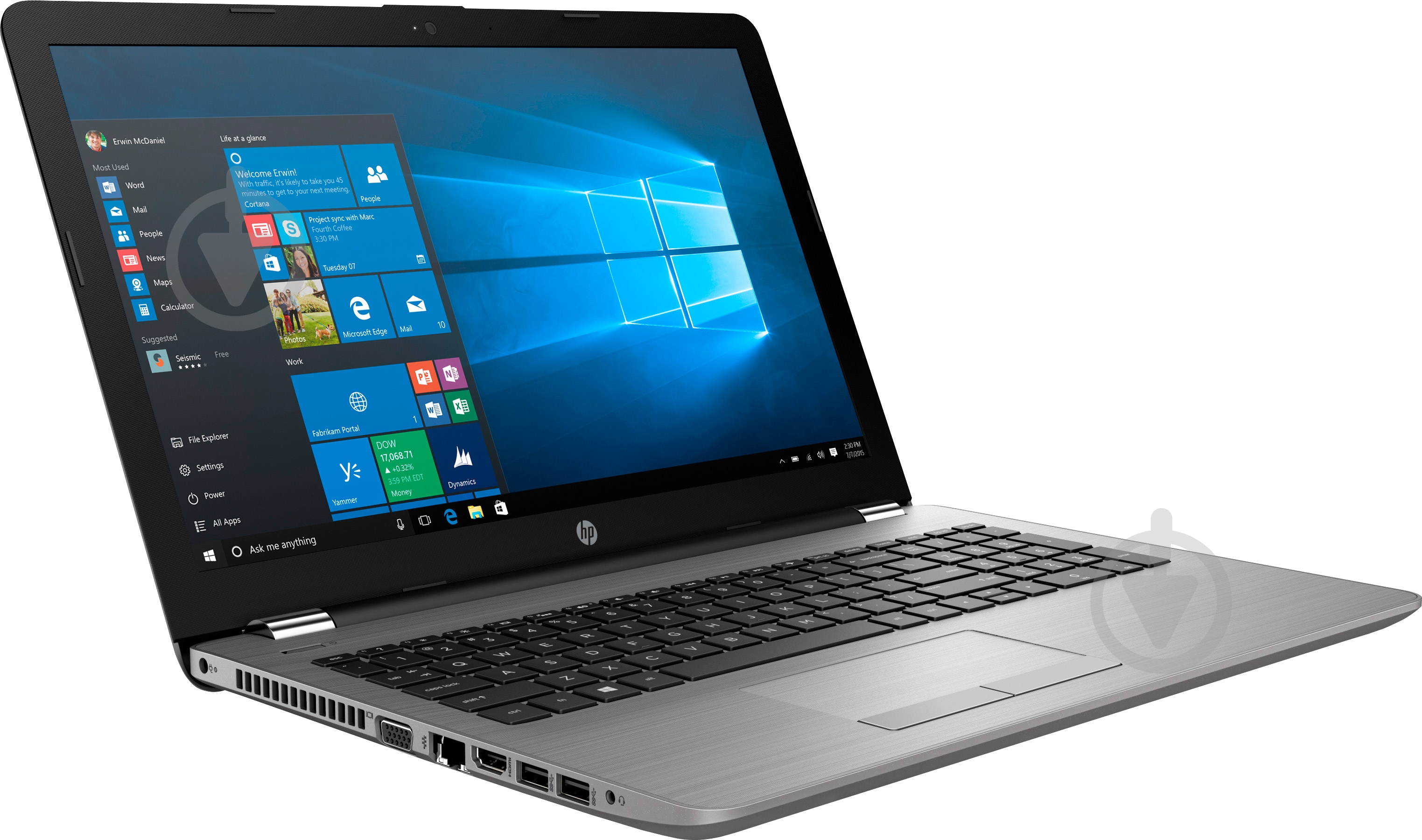 Ноутбук HP 250 G6 15,6" (4BD23ES) silver - фото 2
