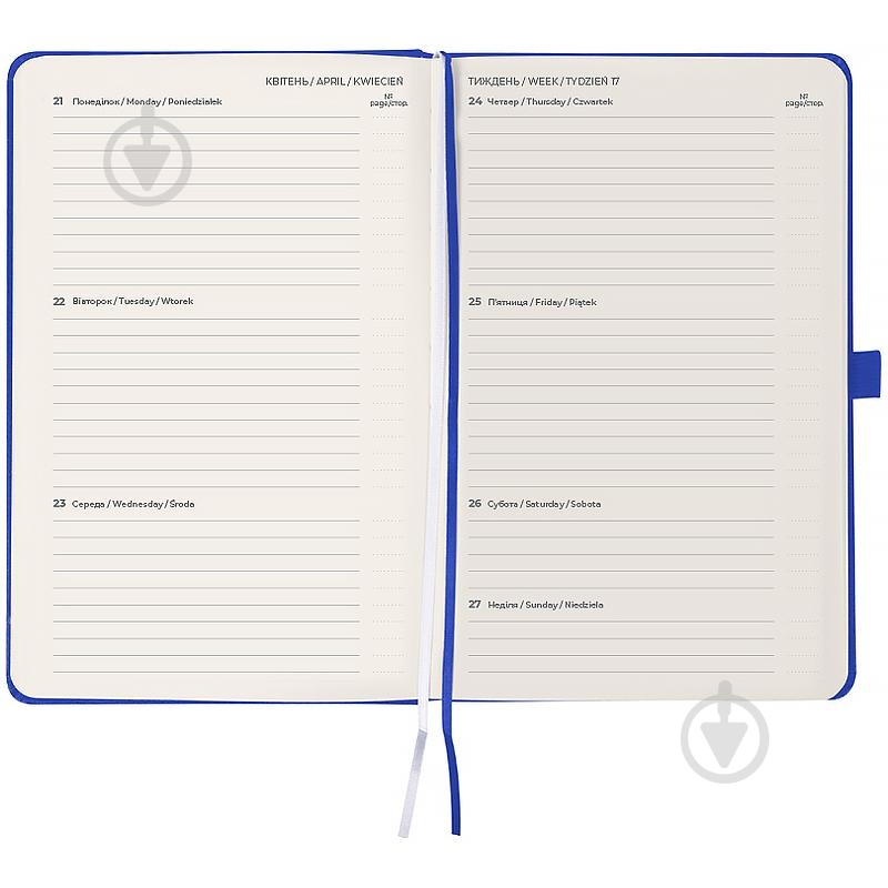 Щотижневик датований Axent Partner Strong A5 2026 8505-26-38-A класичний синій - фото 3 Щотижневик датований Axent Partner Strong A5 2026 8505-26-38-A класичний синій - фото 3