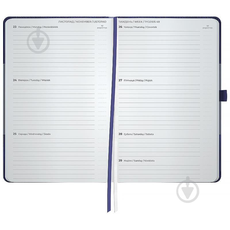 Щотижневик датований Partner Lines Axent A5 2026 8515-26-02-A темно-синій - фото 3